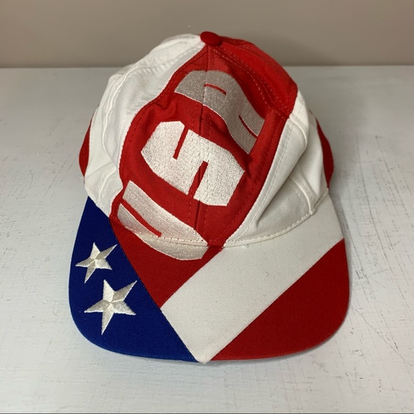 Vintage Fairfield Bay Hat Cap Snap Back Red White Golf A Rama Event Mens 90s